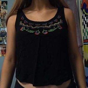 embroidered tank